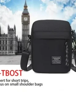 1PC Men’s Satchel Fashion Oxford Cloth Shoulder Bag Men’s Casual Diagonal Crossover Fashion Hand Machine Small Square Bag