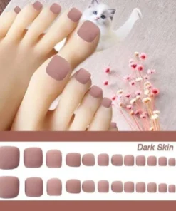 1min Style Change Reusable Wearing Manicure Fake Toenails (24PCS)