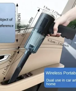 1pc Wireless Vacuum Cleaner Dual Use for Home and Car 120W High Power Powerful Vacuum Cleaner Black